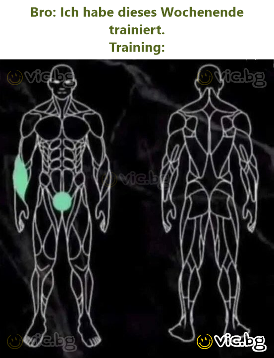Bro: Ich habe dieses Wochenende trainiert. Training: