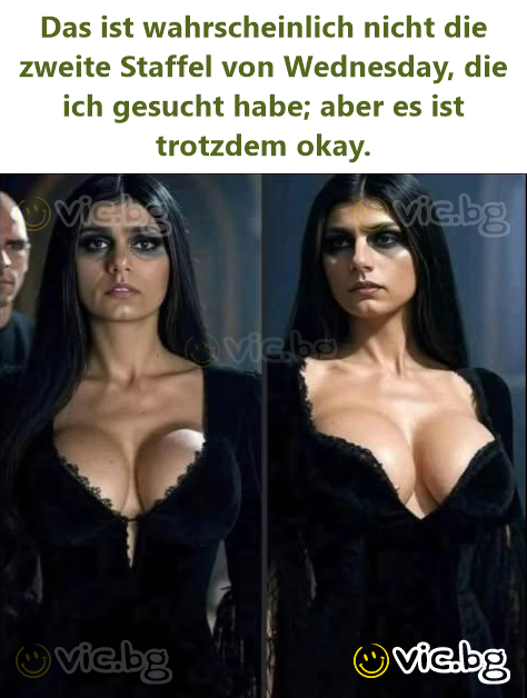 Das ist wahrscheinlich niсhт die zweite Staffel von Wednesday, die ich gesucht habe; aber es ist trotzdem okay.