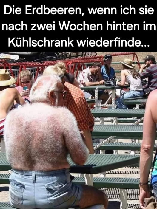 Die Erdbeeren, wenn ich sie nach zwei Wochen hinten im Kühlschrank wiederfinde...