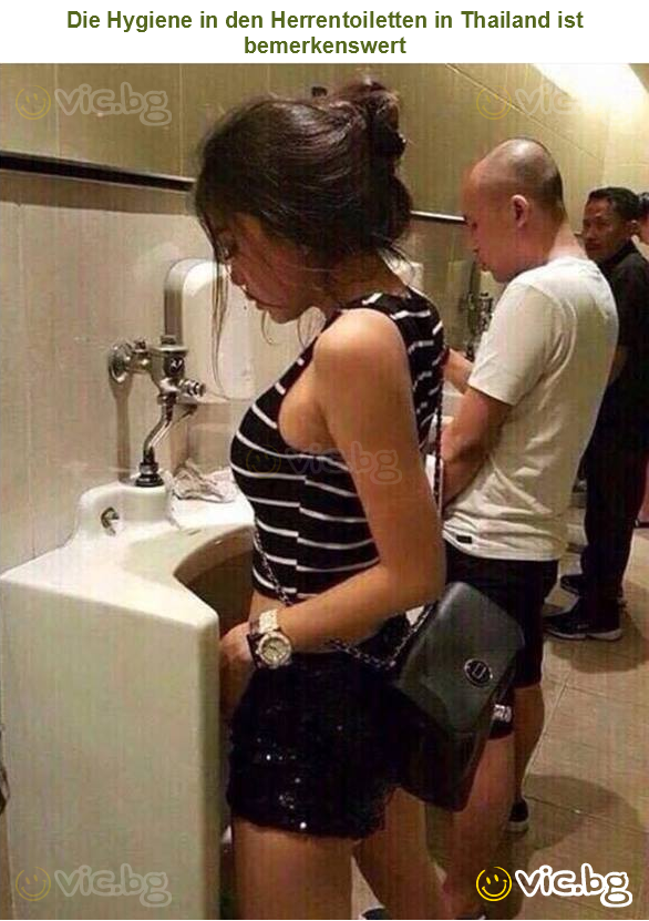 Die Hygiene in den Herrentoiletten in Thailand ist bemerkenswert