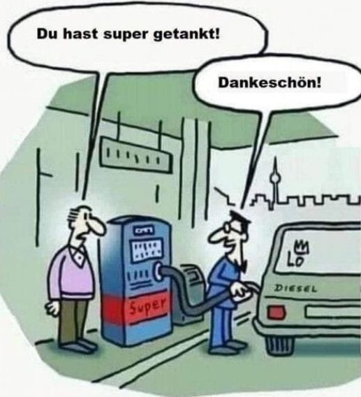 Du hast super getankt! Dankeschön! 