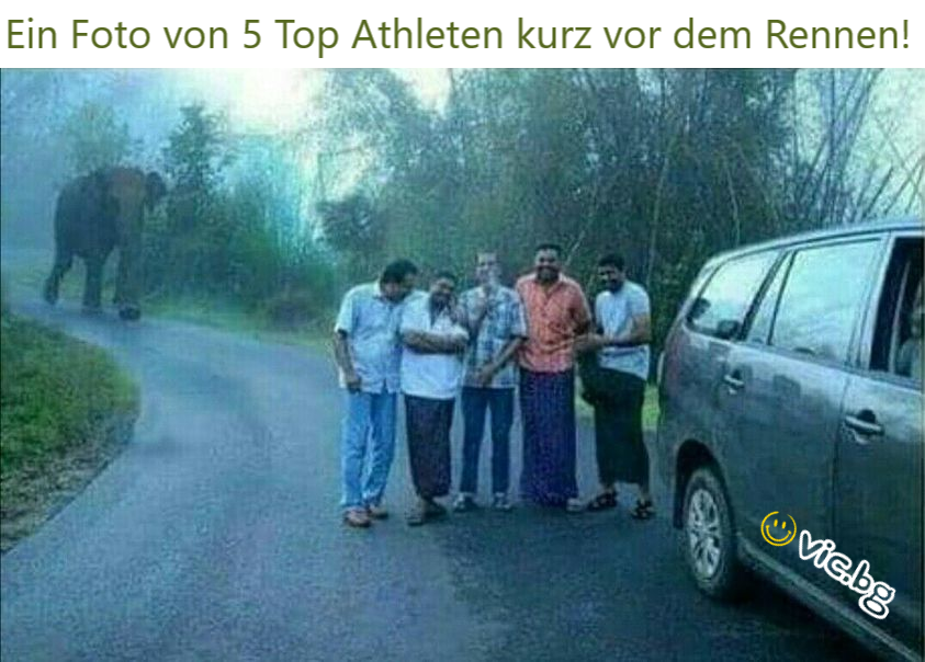 Ein Foto von 5 Top Athleten kurz vor dem Rennen!