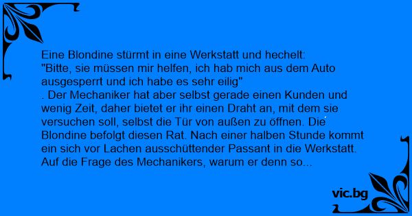 Eine Blondine Sturmt In Eine Werkstatt Und Hechelt