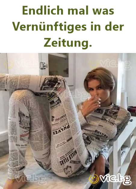 Endlich mal was Vernünftiges in der Zeitung.