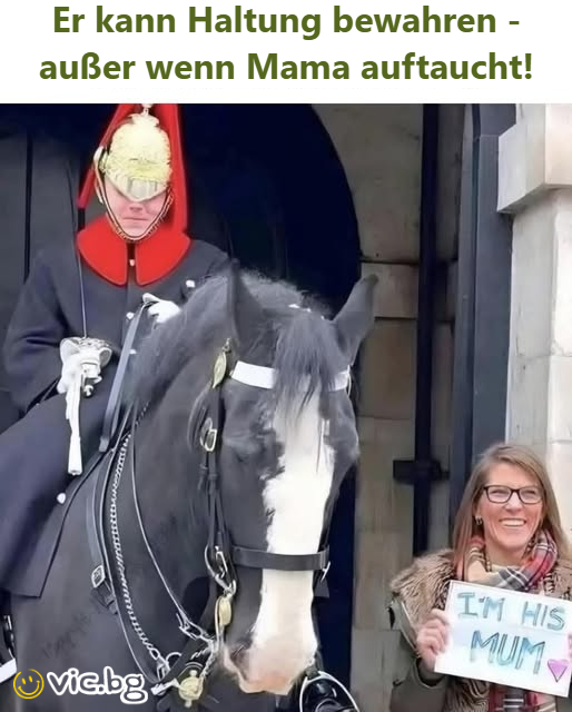 Er kann Haltung bewahren - außer wenn Mama auftaucht!