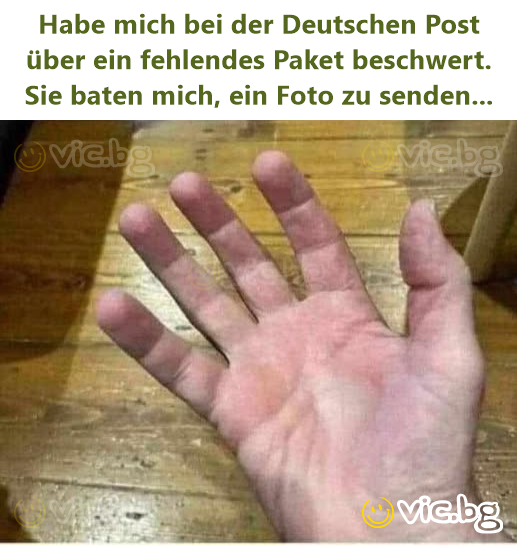 Habe mich bei der Deutschen Post über ein fehlendes Paket beschwert. Sie baten mich, ein Foto zu senden...
