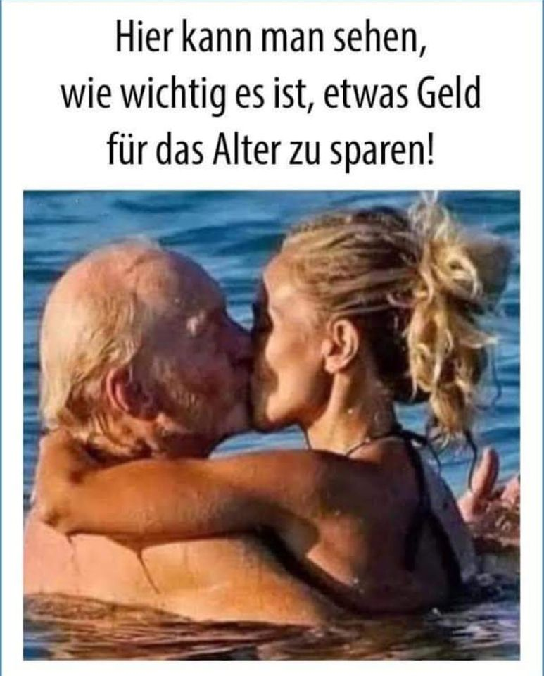 Hier kann man sehen, wie wichtig es ist, etwas Geld für das Alter zu sparen!