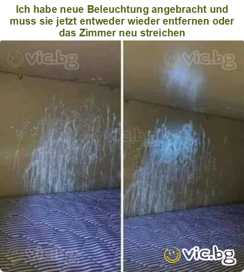 Ich habe neue Beleuchtung angebracht und muss sie jetzt entweder wieder entfernen oder das Zimmer neu streichen