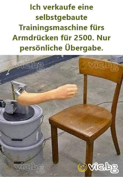 Ich verkaufe eine selbstgebaute Trainingsmaschine fürs Armdrücken für 2500. Nur persönliche Übergabe.