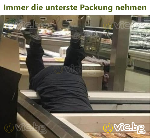 Immer die unterste Packung nehmen