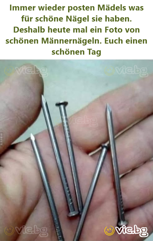 Immer wieder posten Mädels was für schöne Nägel sie haben. Deshalb heute mal ein Foto von schönen Männernägeln. Euch einen schönen Tag