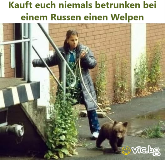 Kauft euch niemals betrunken bei einem Russen einen Welpen