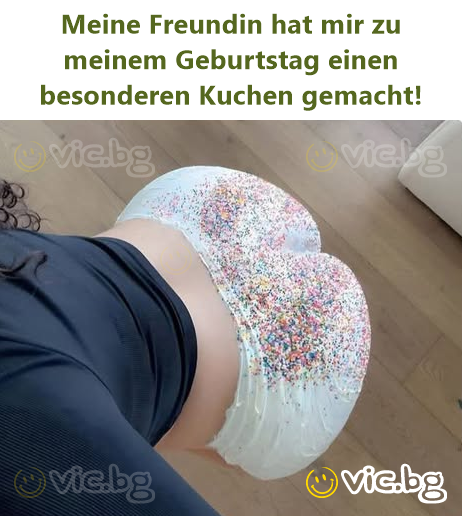 Meine Freundin hat mir zu meinem Geburtstag einen besonderen Kuchen gemacht!