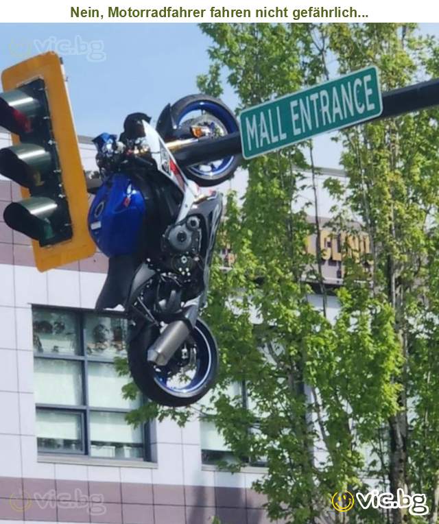 Nein, Motorradfahrer fahren nicht gefährlich...