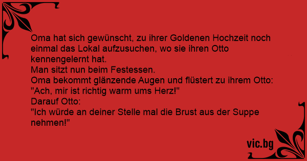 Witze zur goldenen hochzeit