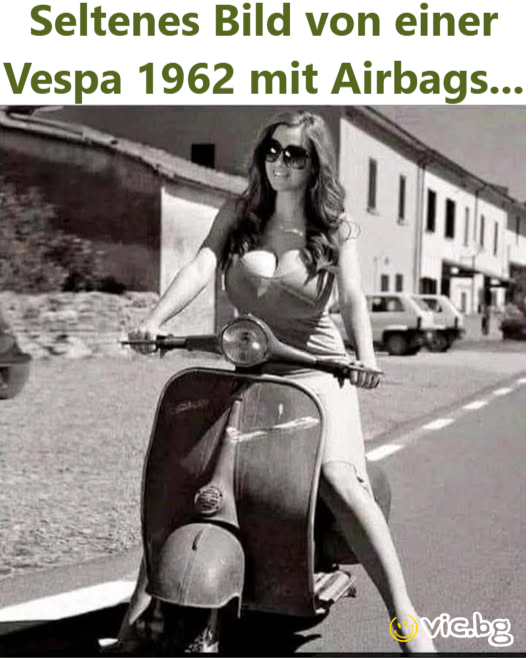 Seltenes Bild von einer Vespa 1962 mit Airbags...