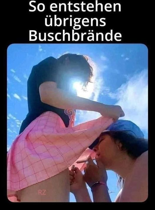 So entstehen übrigens Buschbrände