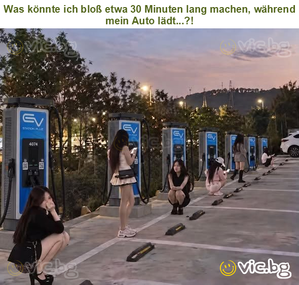 Was könnte ich bloß etwa 30 Minuten lang machen, während mein Auto lädt...?!