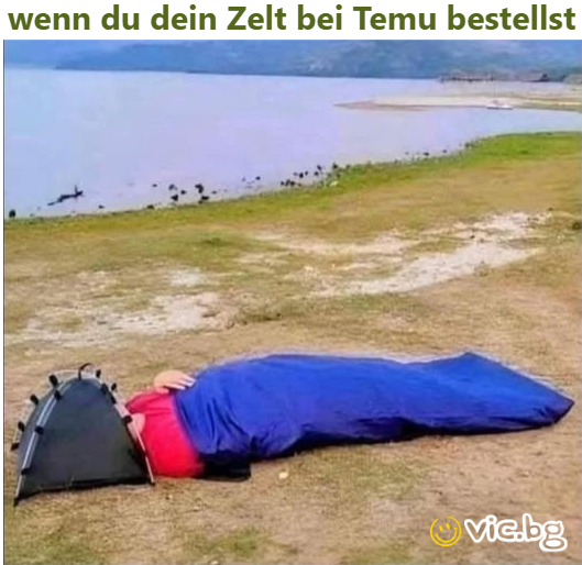 wenn du dein Zelt bei Temu bestellst