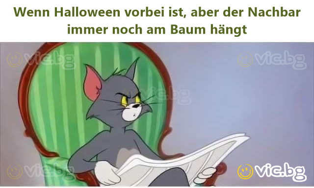 Wenn Halloween vorbei ist, aber der Nachbar immer noch am Baum hängt