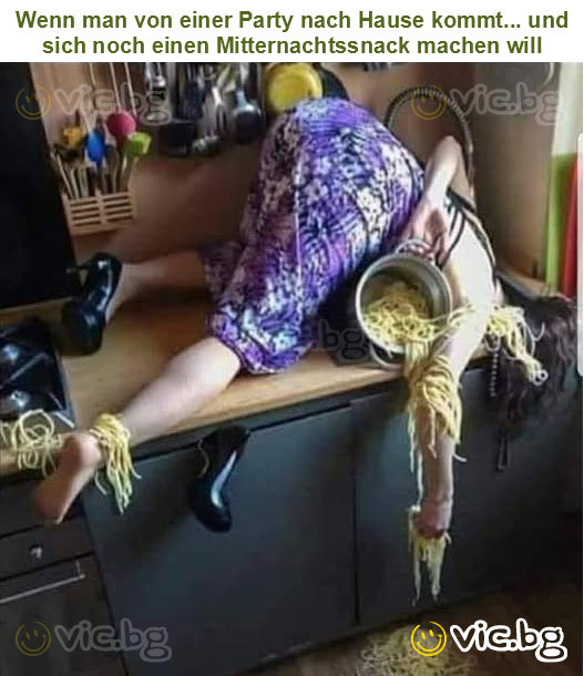 Wenn man von einer Party nach Hause kommt... und sich noch einen Mitternachtssnack machen will