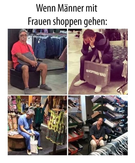 Wenn Männer mit Frauen shoppen gehen: