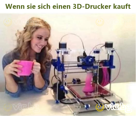 Wenn sie sich einen 3D-Drucker kauft