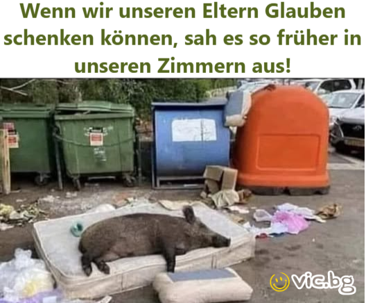 Wenn wir unseren Eltern Glauben schenken können, sah es so früher in unseren Zimmern aus!