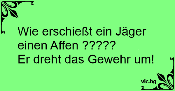 Wie Erschiesst Ein Jager Einen Affen Er Dreht Das Gewehr Um