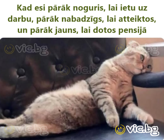 Kad esi pārāk noguris, lai ietu uz darbu, pārāk nabadzīgs, lai atteiktos, un pārāk jauns, lai dotos pensijā