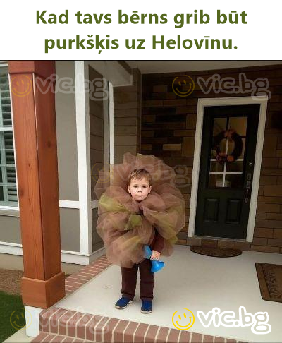 Kad tavs bērns grib būt purkšķis uz Helovīnu.