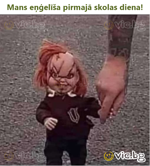 Mans eņģelīša pirmajā skolas diena!