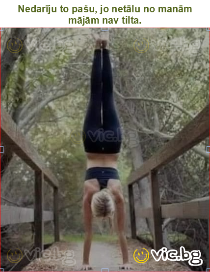 Nedarīju to pašu, jo netālu no manām mājām nav tilta.