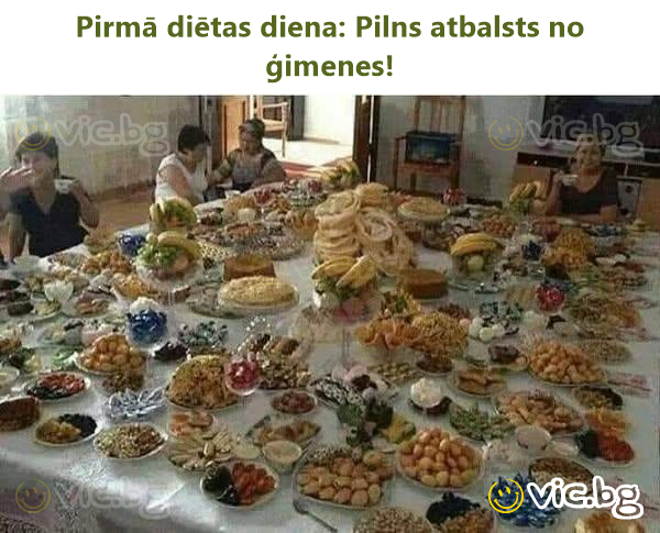Pirmā diētas diena: Pilns atbalsts no ģimenes!