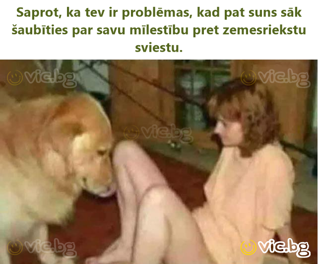 Saprot, ka tev ir problēmas, kad pat suns sāk šaubīties par savu mīlestību pret zemesriekstu sviestu.