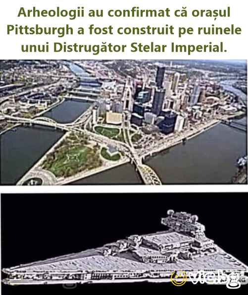 Arheologii au confirmat că orașul Pittsburgh a fost construit pe ruinele unui Distrugător Stelar Imperial.
