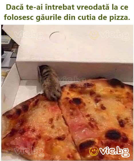 Dacă te-ai întrebat vreodată la ce folosesc găurile din cutia de pizza.