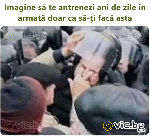 Imagine să te antrenezi ani de zile în armată doar ca să-ți facă asta