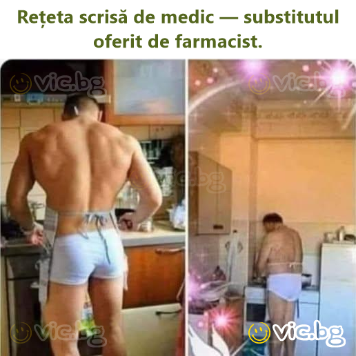 Rețeta scrisă de medic — substitutul oferit de farmacist.