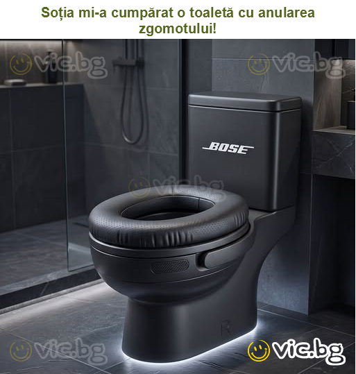 Soția mi-a cumpărat o toaletă cu anularea zgomotului!