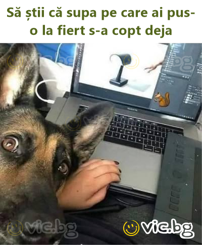 Să știi că supa pe care ai pus-o la fiert s-a copt deja