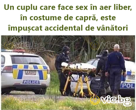 Un cuplu care face sex în aer liber, în costume de capră, este împușcat accidental de vânători