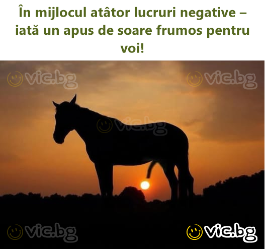 În mijlocul atâtor lucruri negative – iată un apus de soare frumos pentru voi!