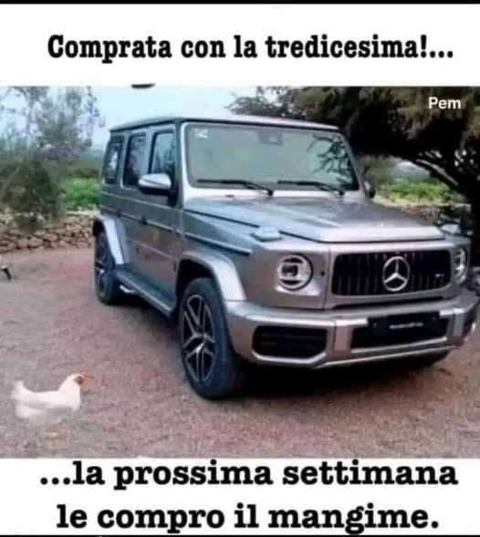 Comprata con la tredicesima!... La prossima settimana le compro il mangime.