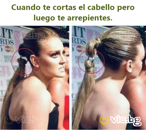 Cuando te cortas el cabello pero luego te arrepientes.