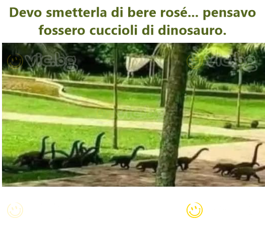 Devo smetterla di bere rosé... pensavo fossero cuccioli di dinosauro.