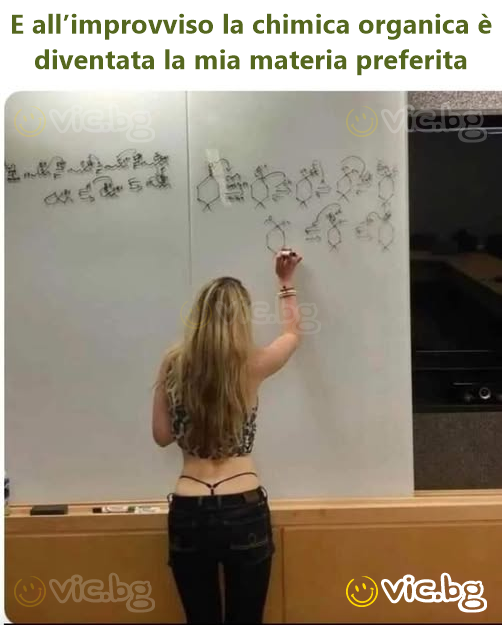 E all’improvviso la chimica organica è diventata la mia materia preferita
