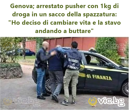 Genova; arrestato pusher соn 1kg di droga in un sacco della spazzatura: 