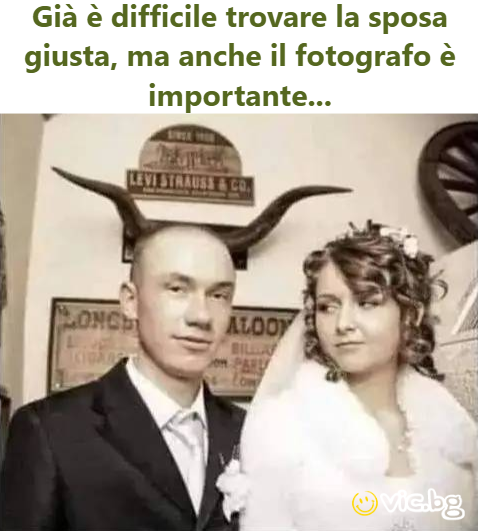 Già è difficile trovare la sposa giusta, ma anche il fotografo è importante...    