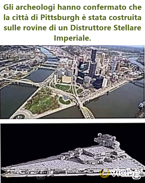 Gli archeologi hanno confermato che la città di Pittsburgh è stata costruita sulle rovine di un Distruttore Stellare Imperiale.